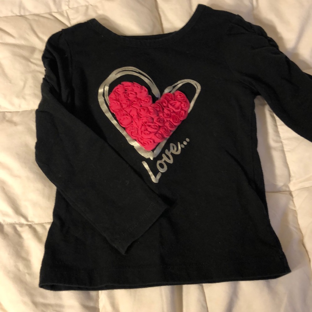 Healthtex Toddler Black LongSleeve T Sz 24 Mo